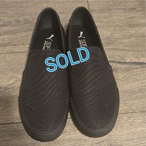 Puma Black Loafers Slip-Ons Casual Comfort